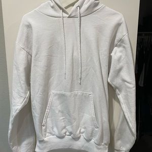 Hanes White Hooded Sweatshirt